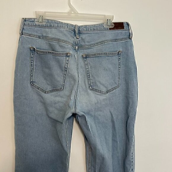 HOLLISTER Ultra High Rise Vintage Straight Jeans Light Wash Cropped Crop Ankle - Picture 10 of 12